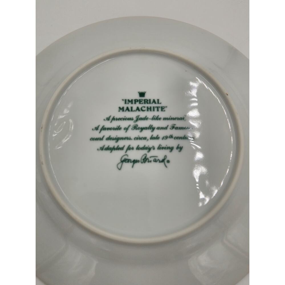 Vintage Georges Briard Imperial Malachite Porcelain Cappuccino Cups & Saucers 4 - Picture 7 of 15